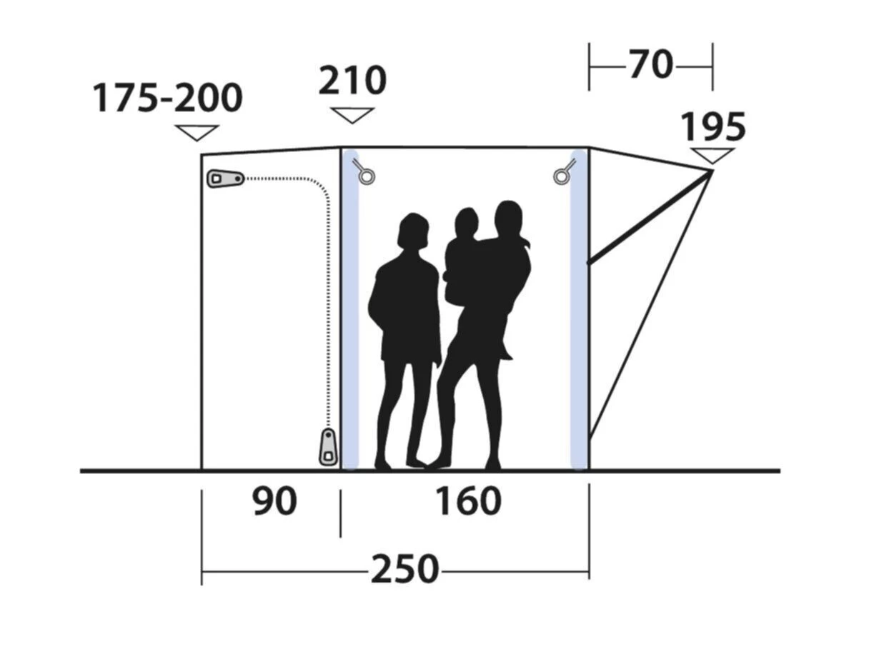 Outwell Newburg 160 Air Drive Away Awning 6 Outwell Newburg 160 Air Drive Away Awning - Image 4