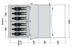 Outwell Birchdale 6PA Tent (2022) -Camping Products Store 111184 birchdale 6pa drawing floorplan3