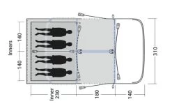 Outwell Springville 4SA Tent (2023) -Camping Products Store 111275 springville 4sa drawing floorplan3
