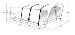 Outwell Springville 4SA Tent (2023) -Camping Products Store 111275 springville 4sa drawing perspective2