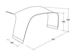 Outwell Lounge Tent Connector L (2023) 11 Outwell Lounge Tent Connector L (2023) -Camping Products Store 111341 lounge tent connector l drawing perspective2