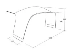 Outwell Lounge Tent Connector M (2023) -Camping Products Store 111342 lounge tent connector m drawing perspective2 page 0001