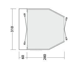 Easy Camp Shamrock Awning (180 - 205cm) -Camping Products Store 120398 shamrock drawing floorplan3