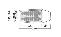 Robens Arch 2 Tent (2023) -Camping Products Store 130274 arch 2 drawing floorplan24 1 1