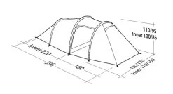 Robens Pioneer 3EX Tent (2022) -Camping Products Store 130275 pioneer 3ex drawing perspective2