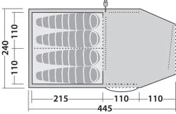 Robens Double Dreamer 4 Tent (2023) -Camping Products Store 130278 double dreamer 4 drawing floorplan3