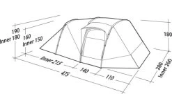 Robens Double Dreamer 5 Tent (2023) -Camping Products Store 130279 double dreamer 5 drawing perspective2