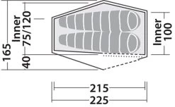 Robens Chaser 2 Tent (2023) -Camping Products Store 130316 chaser 2 drawing floorplan3