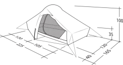 Robens Chaser 2 Tent (2023) -Camping Products Store 130316 chaser 2 drawing perspective2