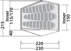 Robens Chaser 3XE Tent (2022) -Camping Products Store 130317 chaser 3xe drawing floorplan3