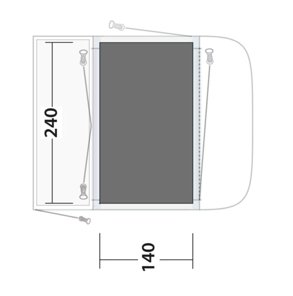 Outwell Newburg 160 Footprint Groundsheet 4 Outwell Newburg 160 Footprint Groundsheet - Image 2