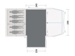 Outwell Mountain Lake 5ATC Flat Woven Carpet -Camping Products Store 170890 flat woven carpet mountain lake 5atc drawing floorplan2