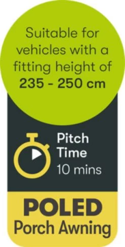 Quest Falcon 220 Poled Porch Caravan Awning (2022) -Camping Products Store a3500 9 midsize