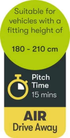 Quest Falcon Air 300 Drive Away Awning Low (180-120cm) (2022) -Camping Products Store a3507a 9 midsize 1