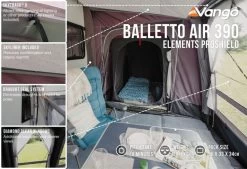 Vango Airbeam Vango Balletto Air 390 Elements ProShield Caravan Awning (2023) -Camping Products Store balletto air 390 eps in