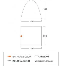 Vango Free-Standing Inner Tent (Midnight) (BR003) -Camping Products Store br003