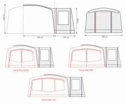 Outdoor Revolution Camp Star Side Porch (500xl, 600, 700) (2022) 19 Outdoor Revolution Camp Star Side Porch (500xl, 600, 700) (2022) -Camping Products Store campstar side porch floorplans 1