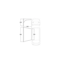 Vango AirBeam Sky Canopy 2.5m -Camping Products Store floorplan 25 2