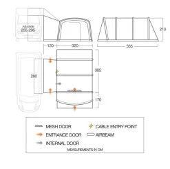 Vango Airbeam Vango Galli CC Air Tall Awning (2023) 11 Vango Airbeam Vango Galli CC Air Tall Awning (2023) -Camping Products Store floorplan cc tall