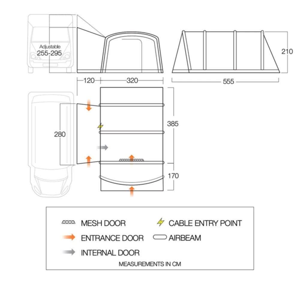 Vango Airbeam Vango Galli CC Air Tall Awning (2023) 5 Vango Airbeam Vango Galli CC Air Tall Awning (2023) - Image 3