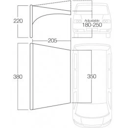 Vango AirBeam Sky Canopy 3.5m 9 Vango AirBeam Sky Canopy 3.5m -Camping Products Store floorplan35 3