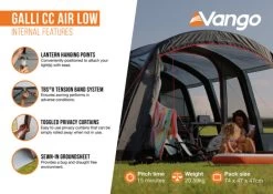 Vango Airbeam Vango Galli CC Air Low Awning (2023) -Camping Products Store galli cc air low2 1