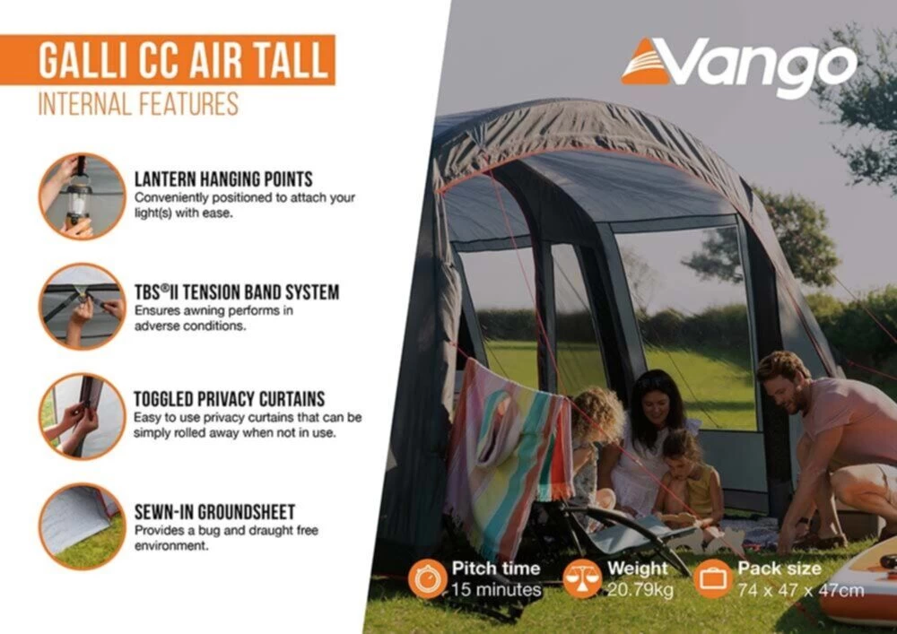 Vango Airbeam Vango Galli CC Air Tall Awning (2023) 8 Vango Airbeam Vango Galli CC Air Tall Awning (2023) - Image 6