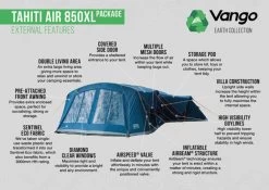 Vango Airbeam Vango Tahiti 850XL Air Tent (2023) -Camping Products Store tahiti air 850xl package