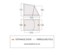 Vango Airbeam Vango Balletto Tall Annex Elements Shield (2022) -Camping Products Store tall annex elements shield balletto