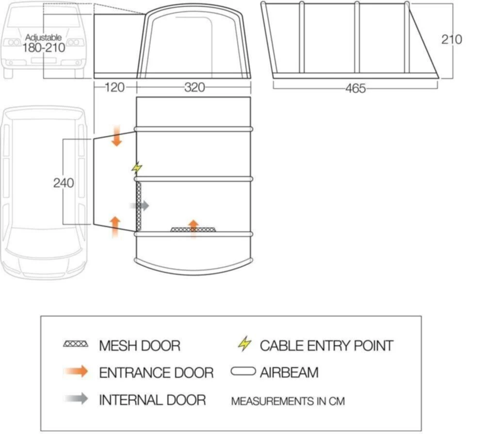 Vango Airbeam Vango Galli III Low Airaway Awning (2022) 6 Vango Airbeam Vango Galli III Low Airaway Awning (2022) - Image 4